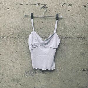 vintage white mesh babydoll cami